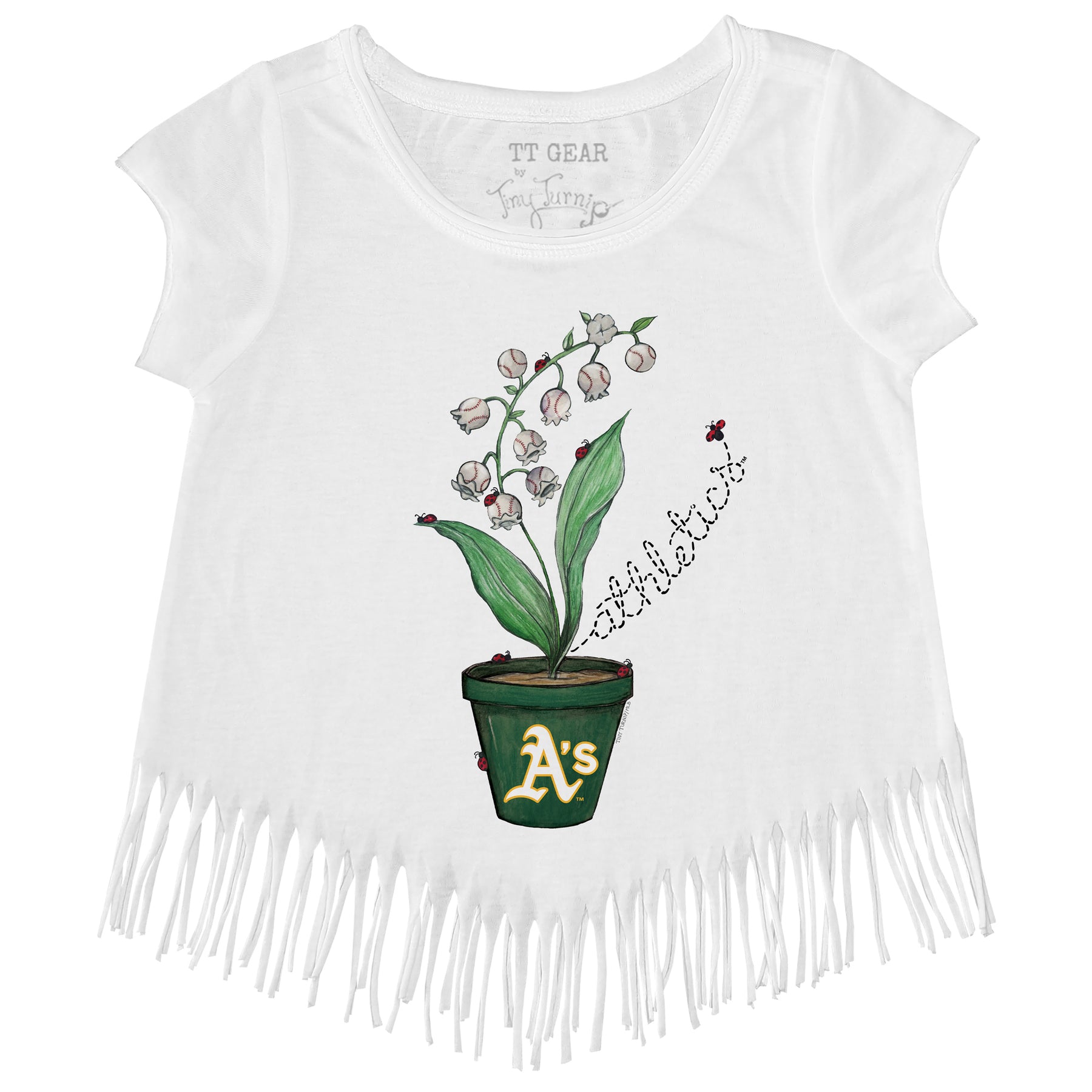 Oakland Athletics Ladybug Fringe Tee