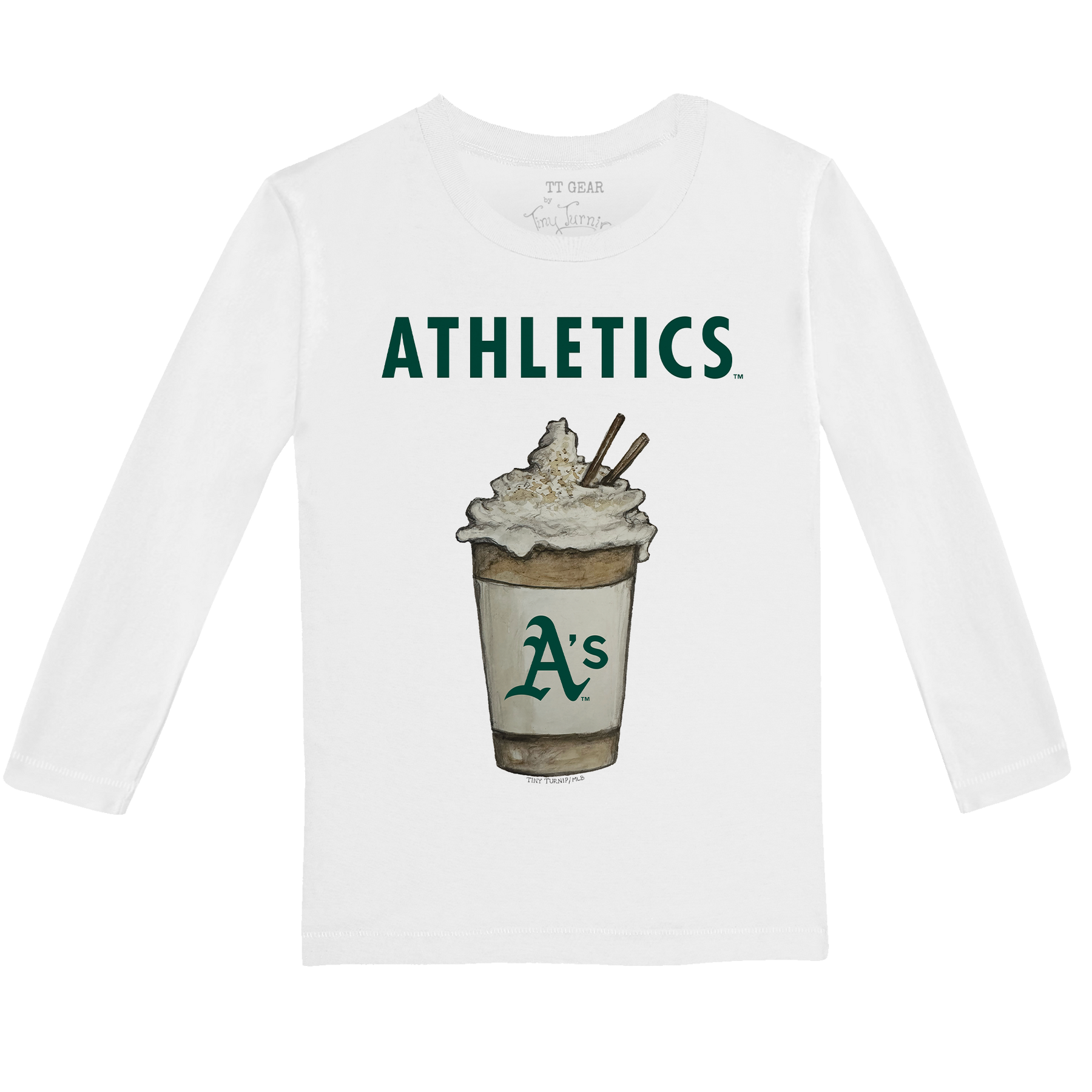 Oakland Athletics Latte Long-Sleeve Tee Shirt
