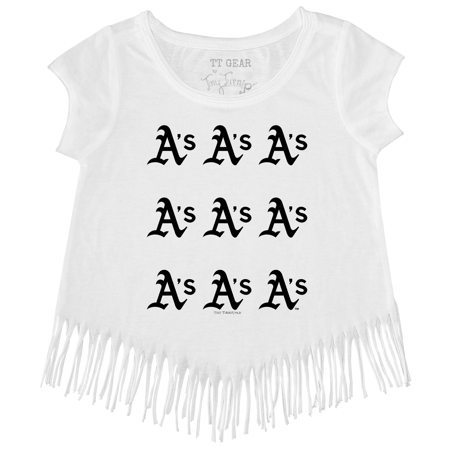 Oakland Athletics Logo Grid Fringe Tee