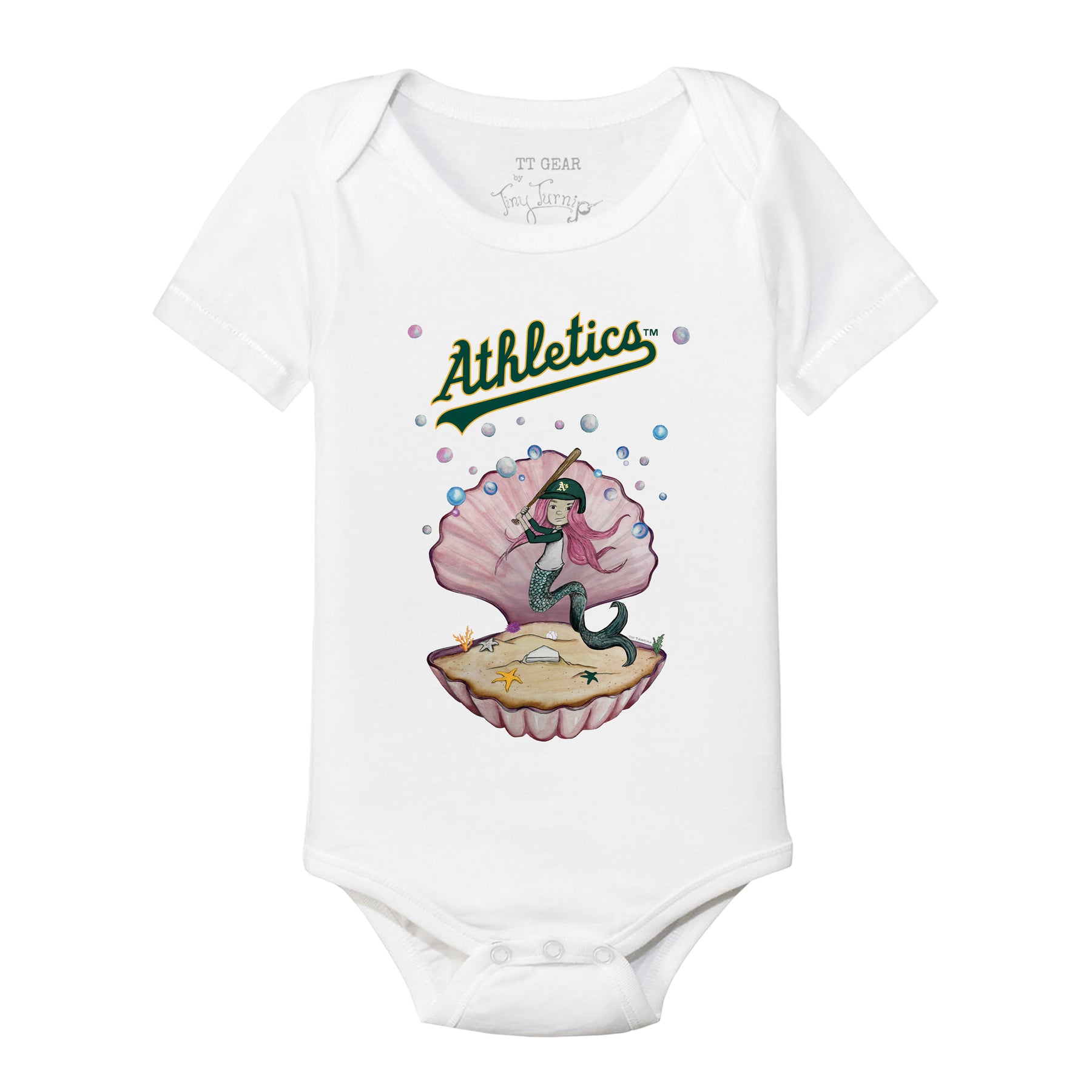 Oakland Athletics Mermaid Short Sleeve Snapper