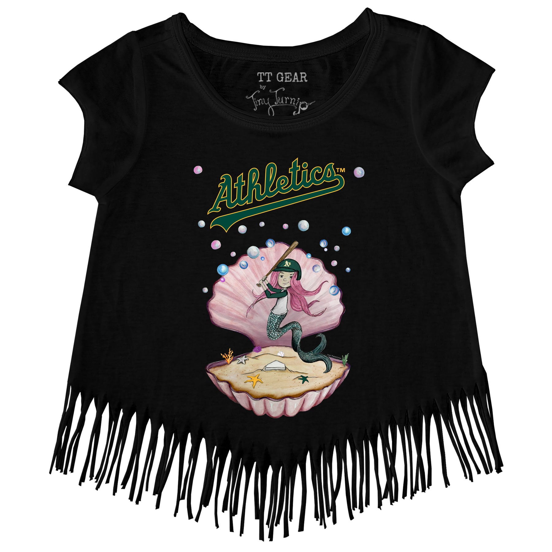 Oakland Athletics Mermaid Fringe Tee