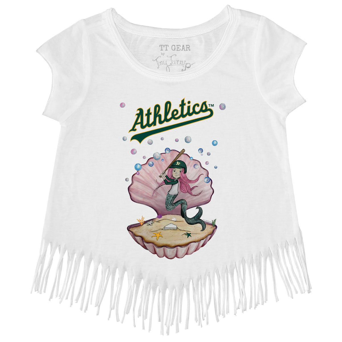 Oakland Athletics Mermaid Fringe Tee