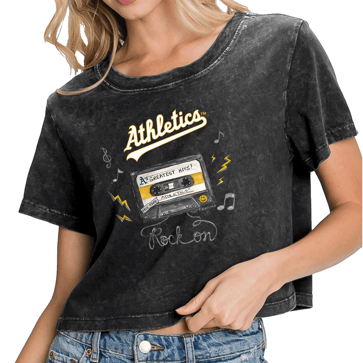 Oakland Athletics Mixtape Vintage Crop Tee