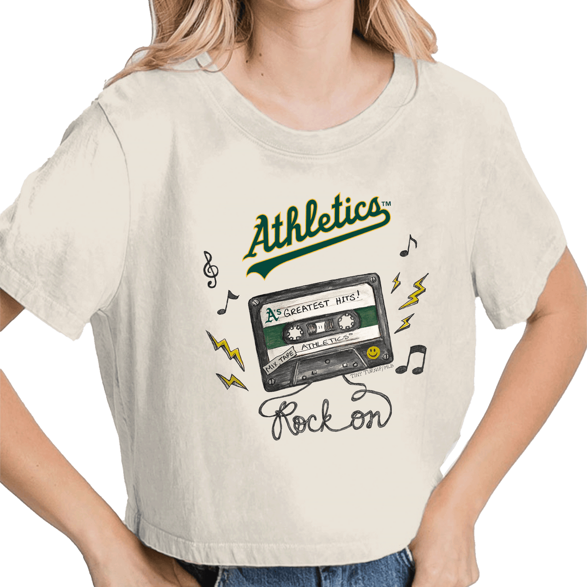 Oakland Athletics Mixtape Vintage Crop Tee