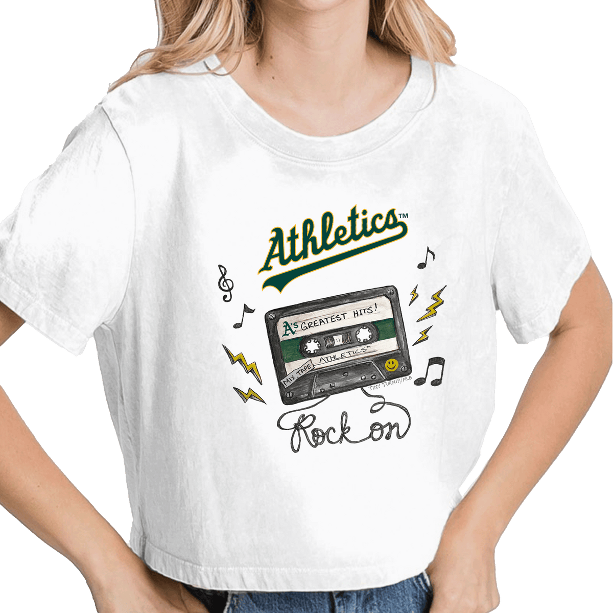 Oakland Athletics Mixtape Vintage Crop Tee