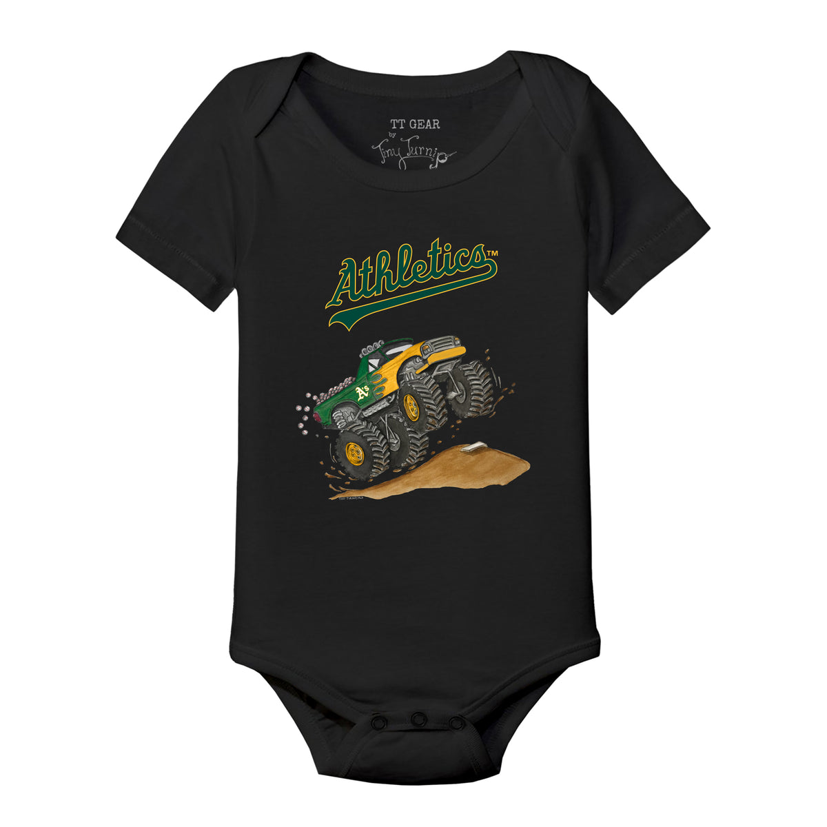 Oakland Athletics Monster Truck Short Sleeve Snapper