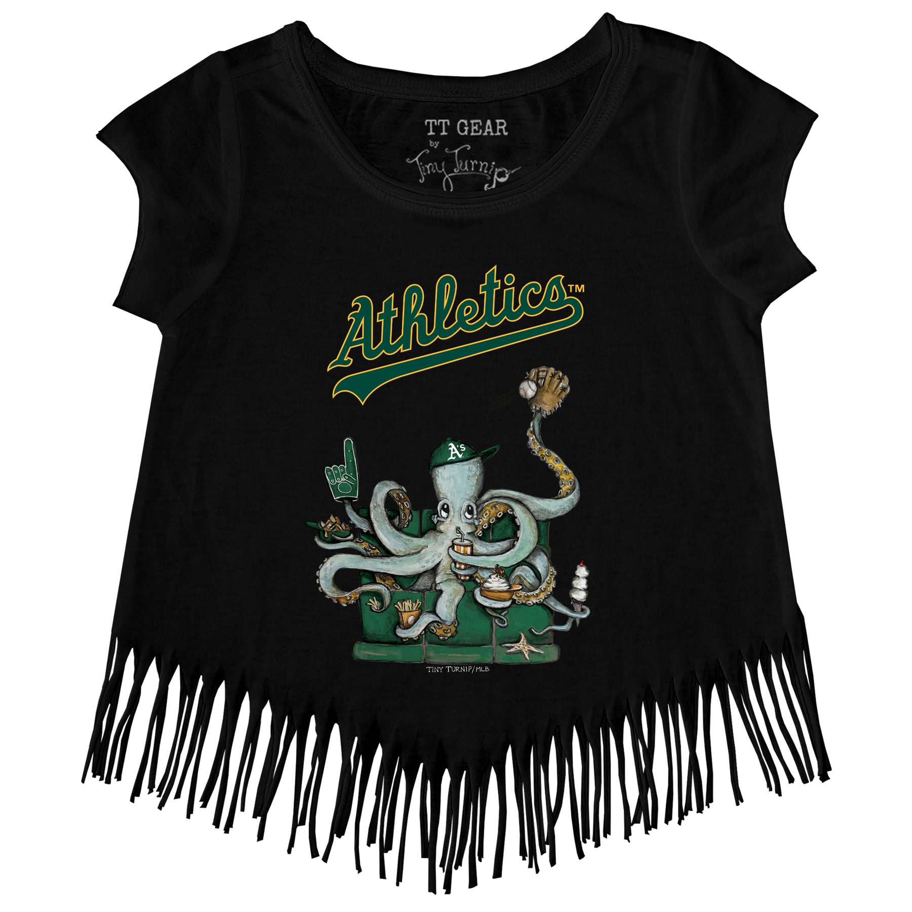 Oakland Athletics Octopus Fringe Tee