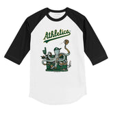Oakland Athletics Octopus 3/4 Black Sleeve Raglan