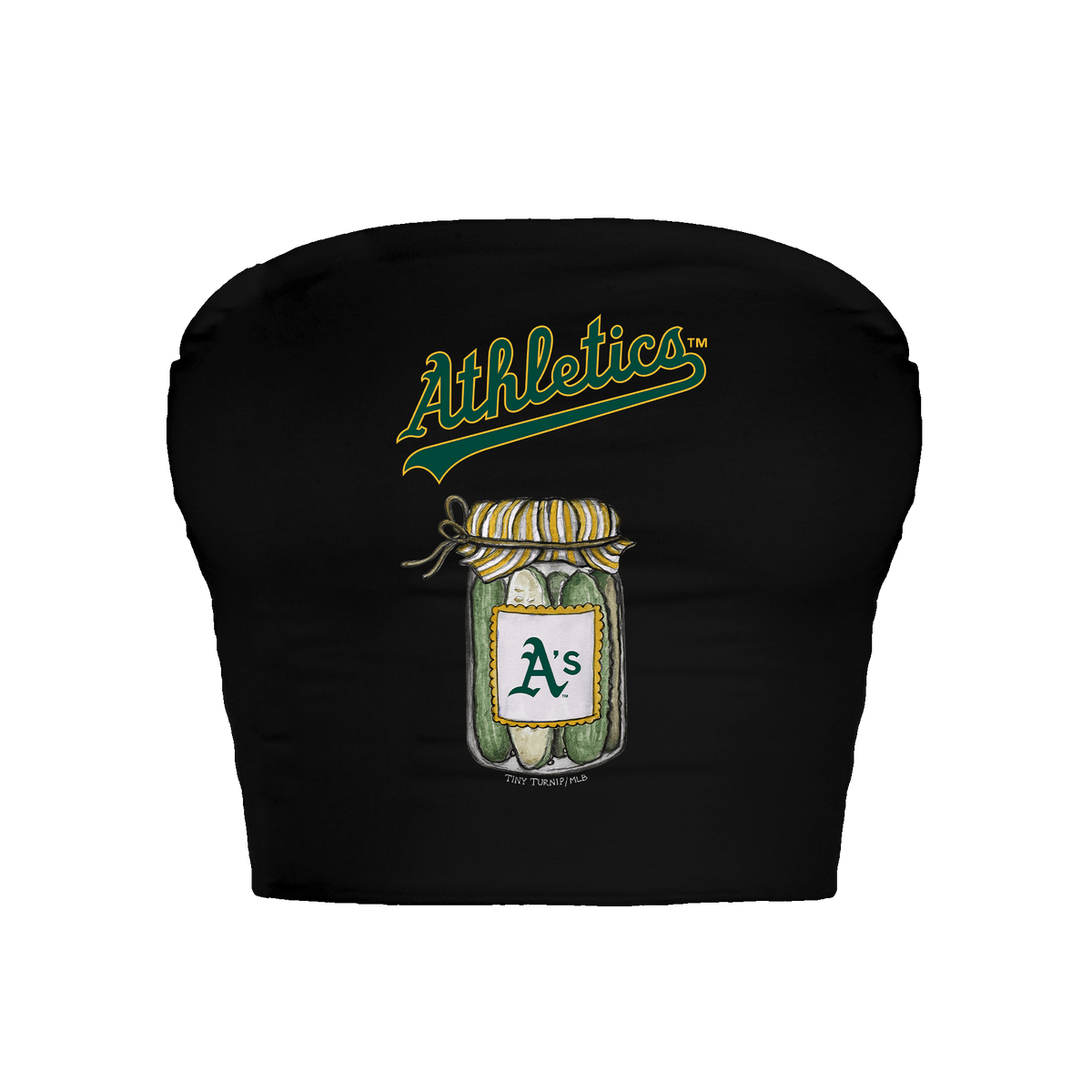 Oakland Athletics Pickle Jar Crop Tube Top