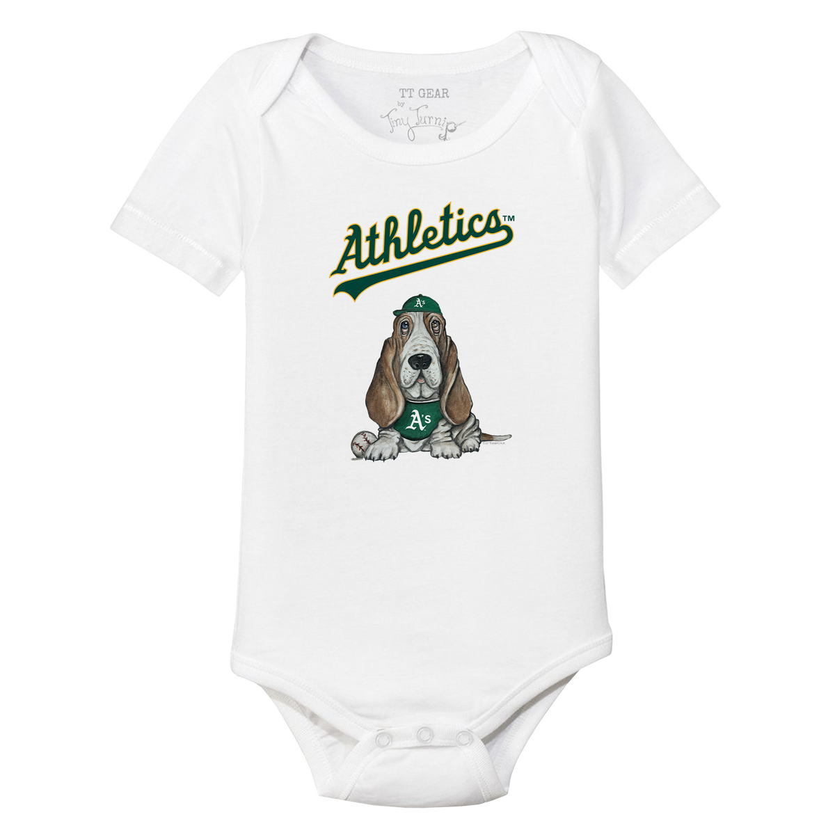 Oakland Athletics Puddy Short Sleeve Snapper - Tiny Turnip