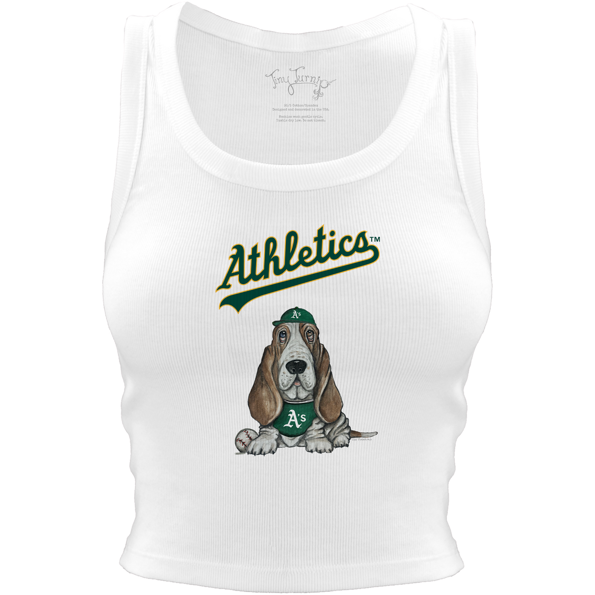 Oakland Athletics Puddy Crop Tank - Tiny Turnip