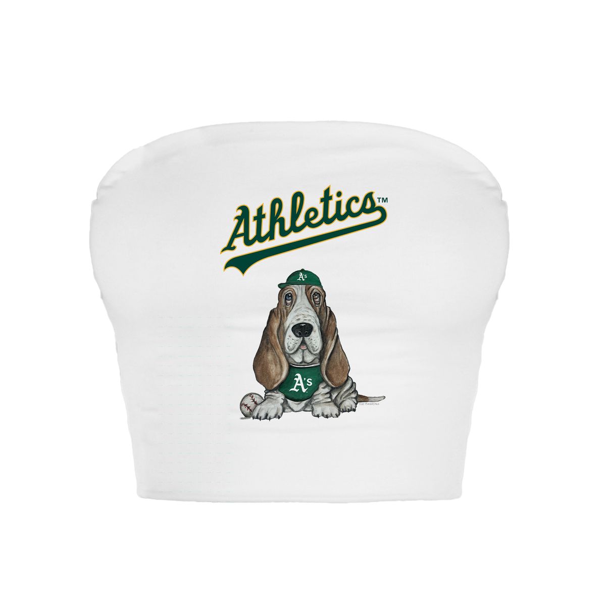 Oakland Athletics Puddy Crop Tube Top - Tiny Turnip