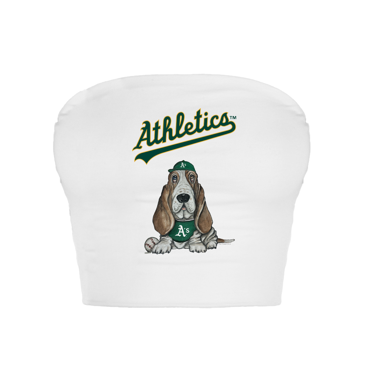 Oakland Athletics Puddy Crop Tube Top