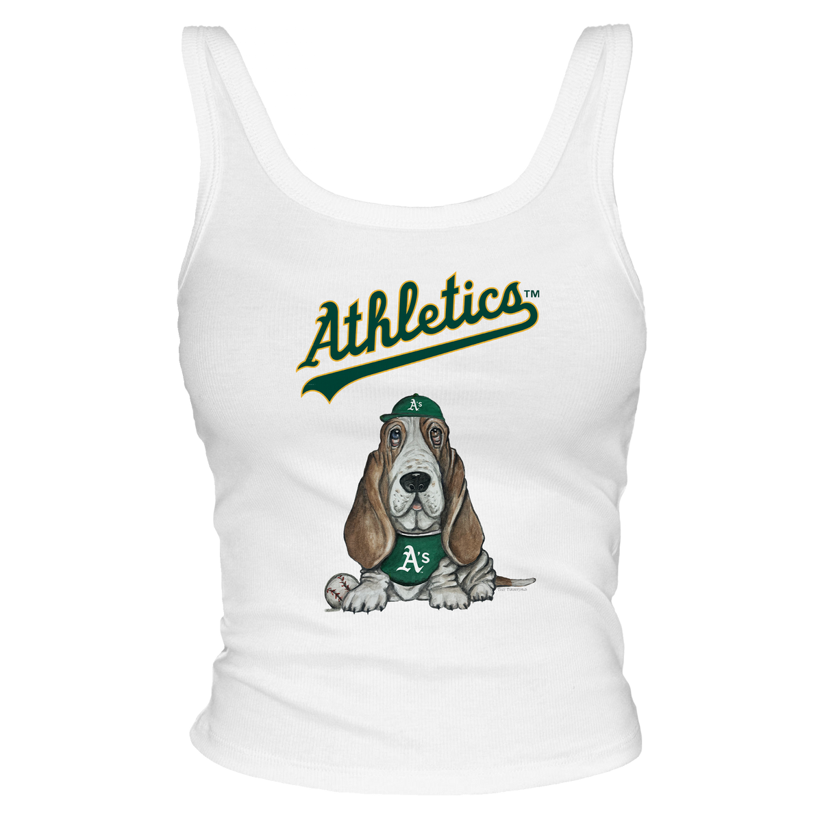 Oakland Athletics Puddy Tank - Tiny Turnip