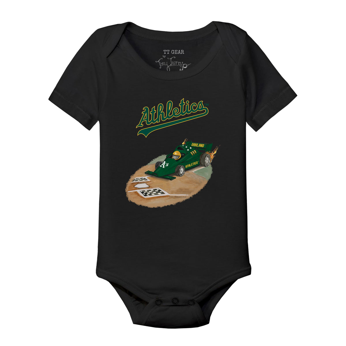 Oakland Athletics Race Car Short Sleeve Snapper
