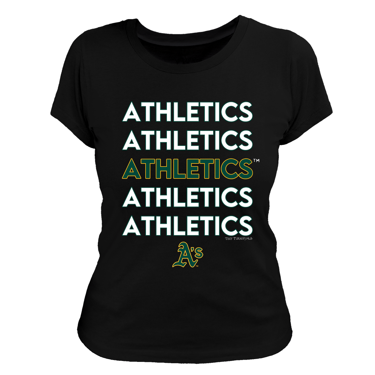 Oakland Athletics Stacked Tee Shirt