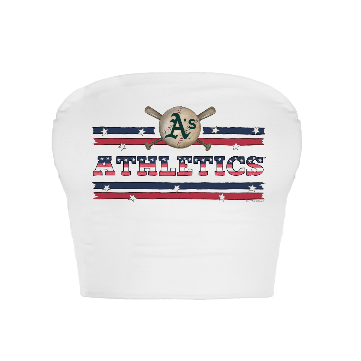Oakland Athletics Stars and Stripes Crop Tube Top
