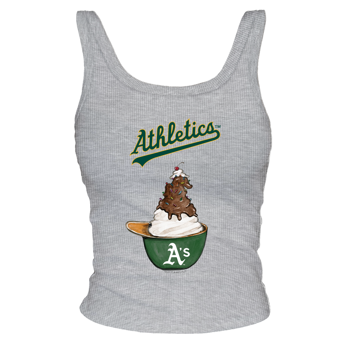 Oakland Athletics Sundae Helmet Ribbed Tank