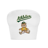 Oakland Athletics Teddy Crop Tube Top