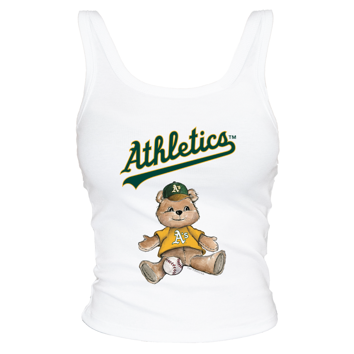 Oakland Athletics Teddy Ribbed Tank - Tiny Turnip