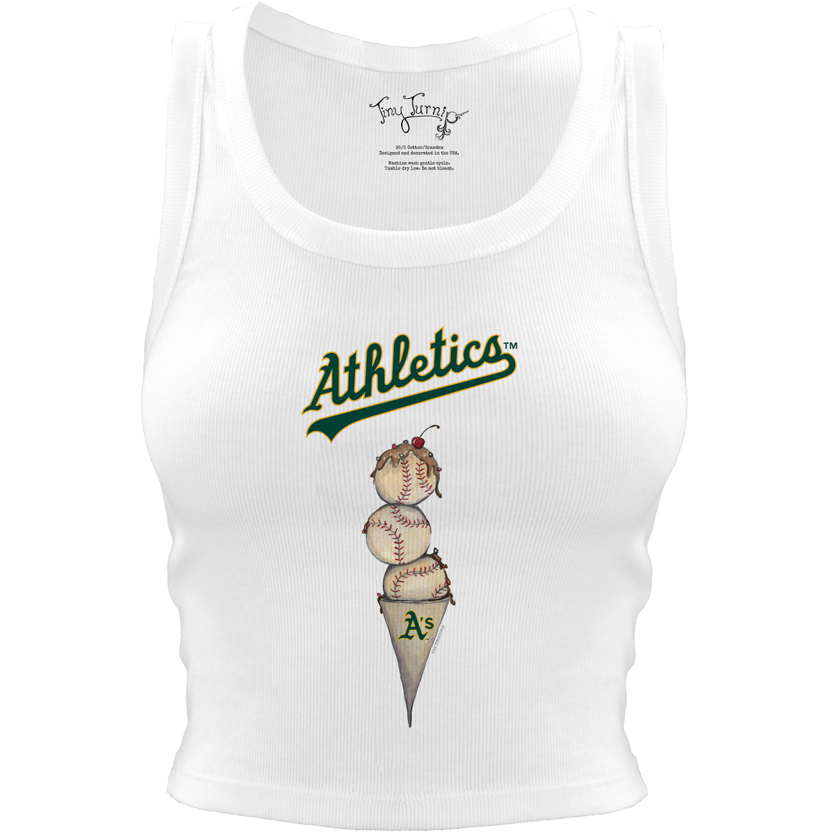 Oakland Athletics Triple Scoop Crop Tank
