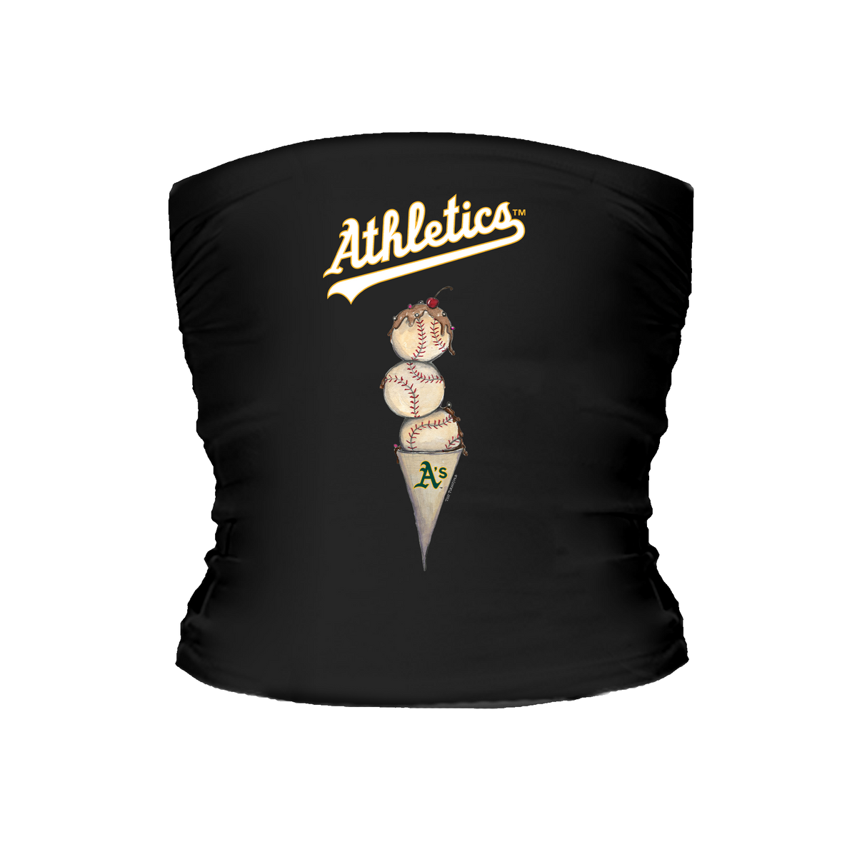Oakland Athletics Triple Scoop Tube Top - Tiny Turnip