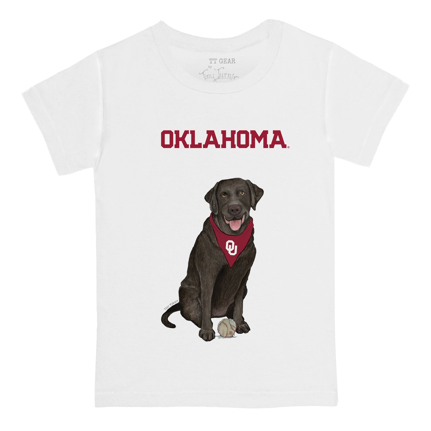 Oklahoma Sooners Black Labrador Retriever Tee Shirt