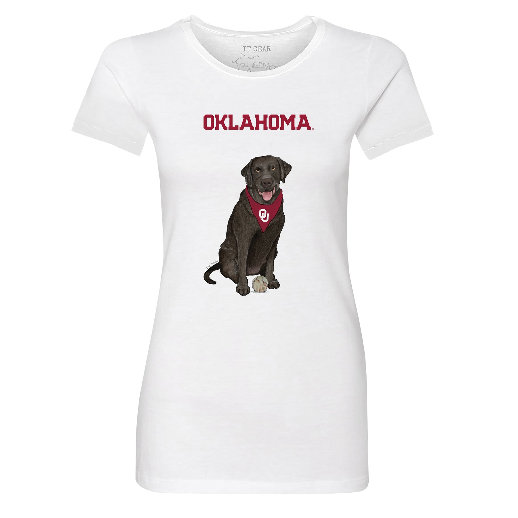 Oklahoma Sooners Black Labrador Retriever Tee Shirt