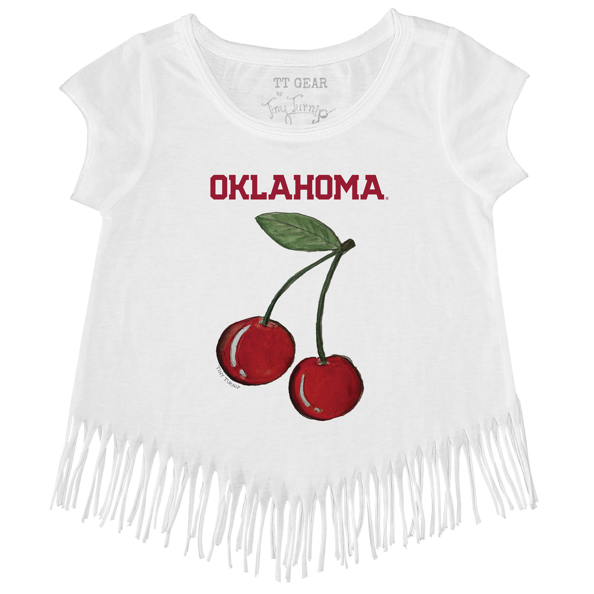 Oklahoma Sooners Cherry Fringe Tee