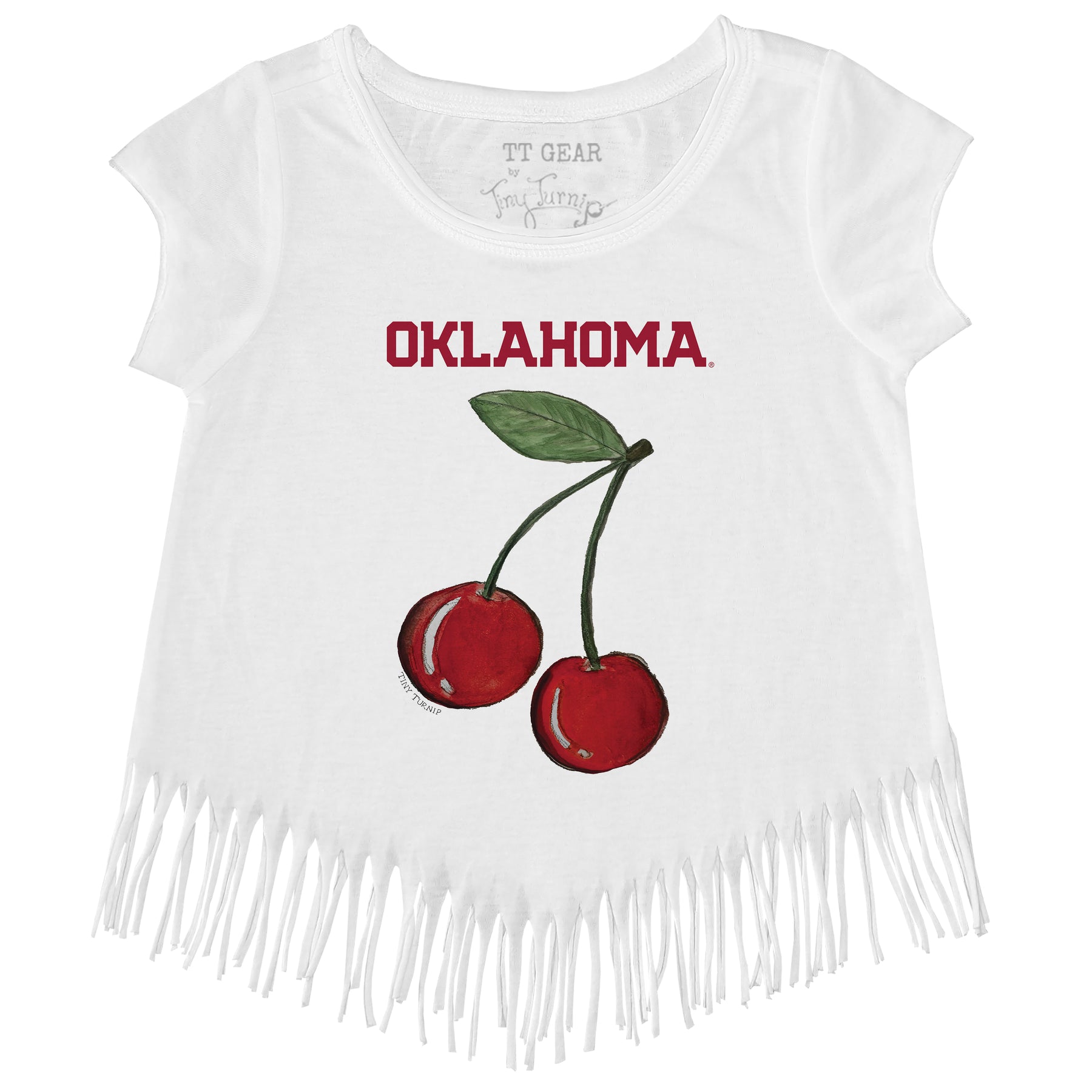 Oklahoma Sooners Cherry Fringe Tee