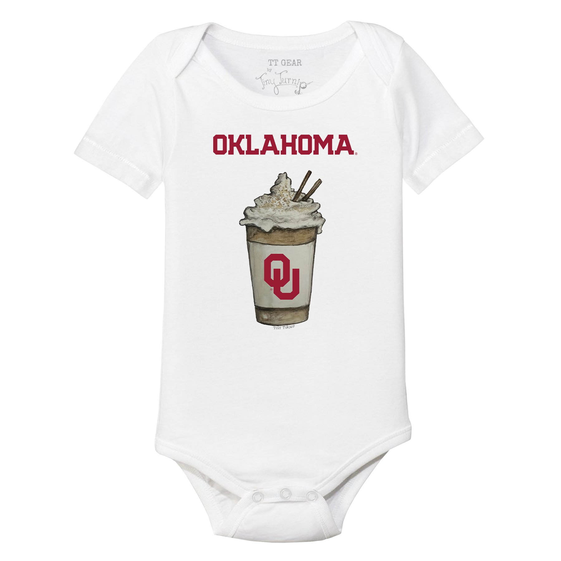 Oklahoma Sooners Latte Short Sleeve Snapper
