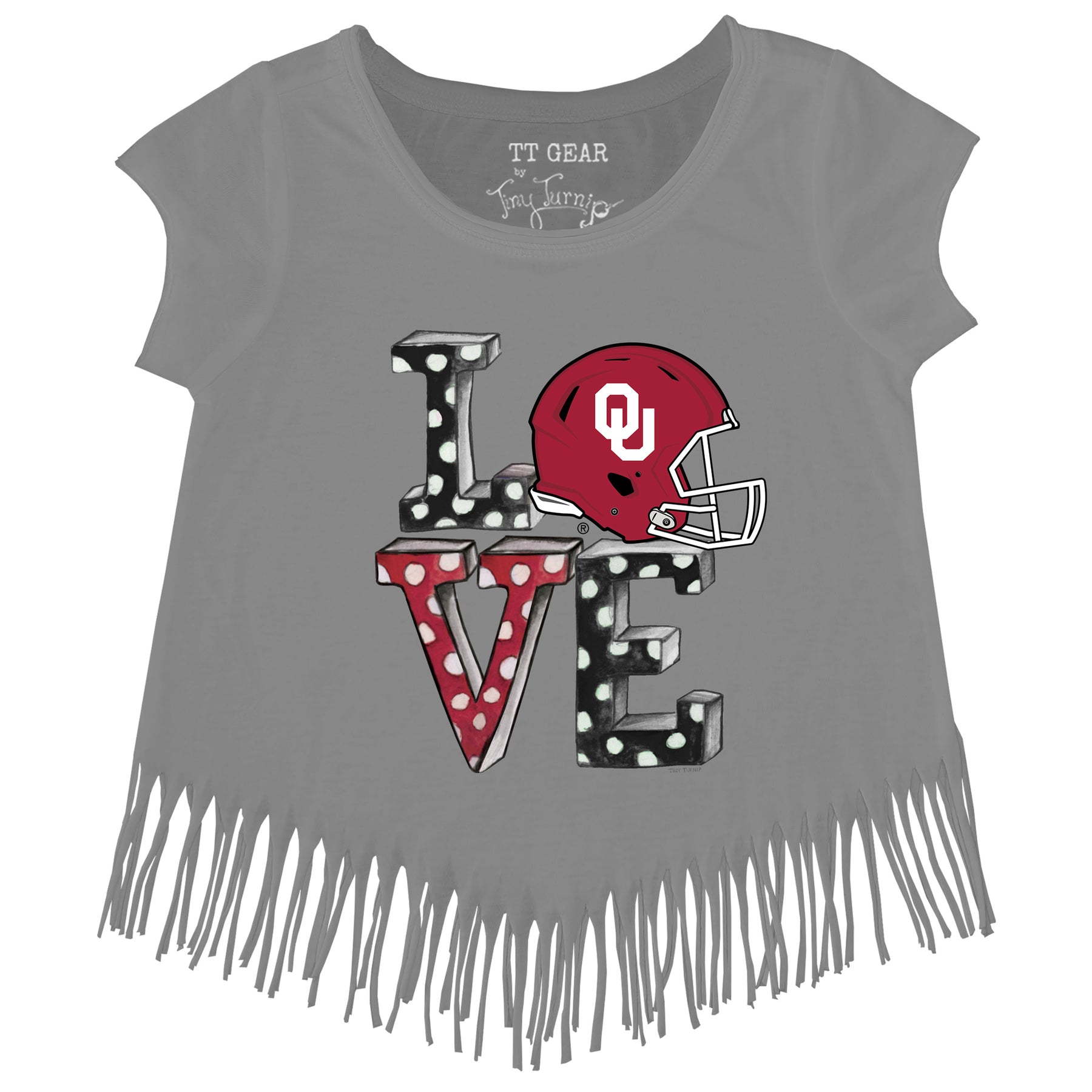 Oklahoma Sooners Love Fringe Tee