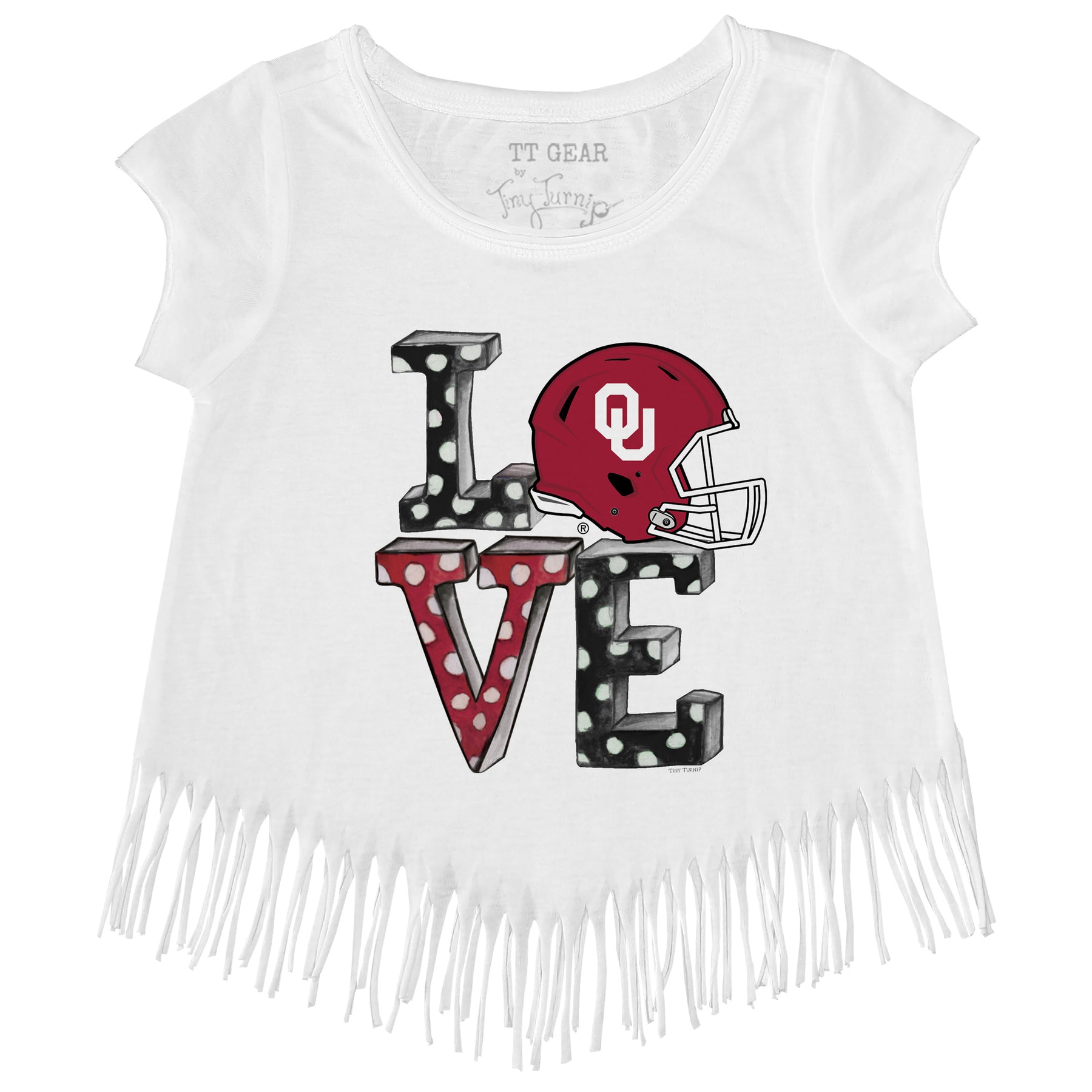 Oklahoma Sooners Love Fringe Tee