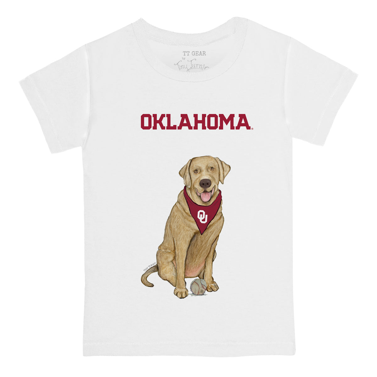 Oklahoma Sooners Yellow Labrador Retriever Tee Shirt