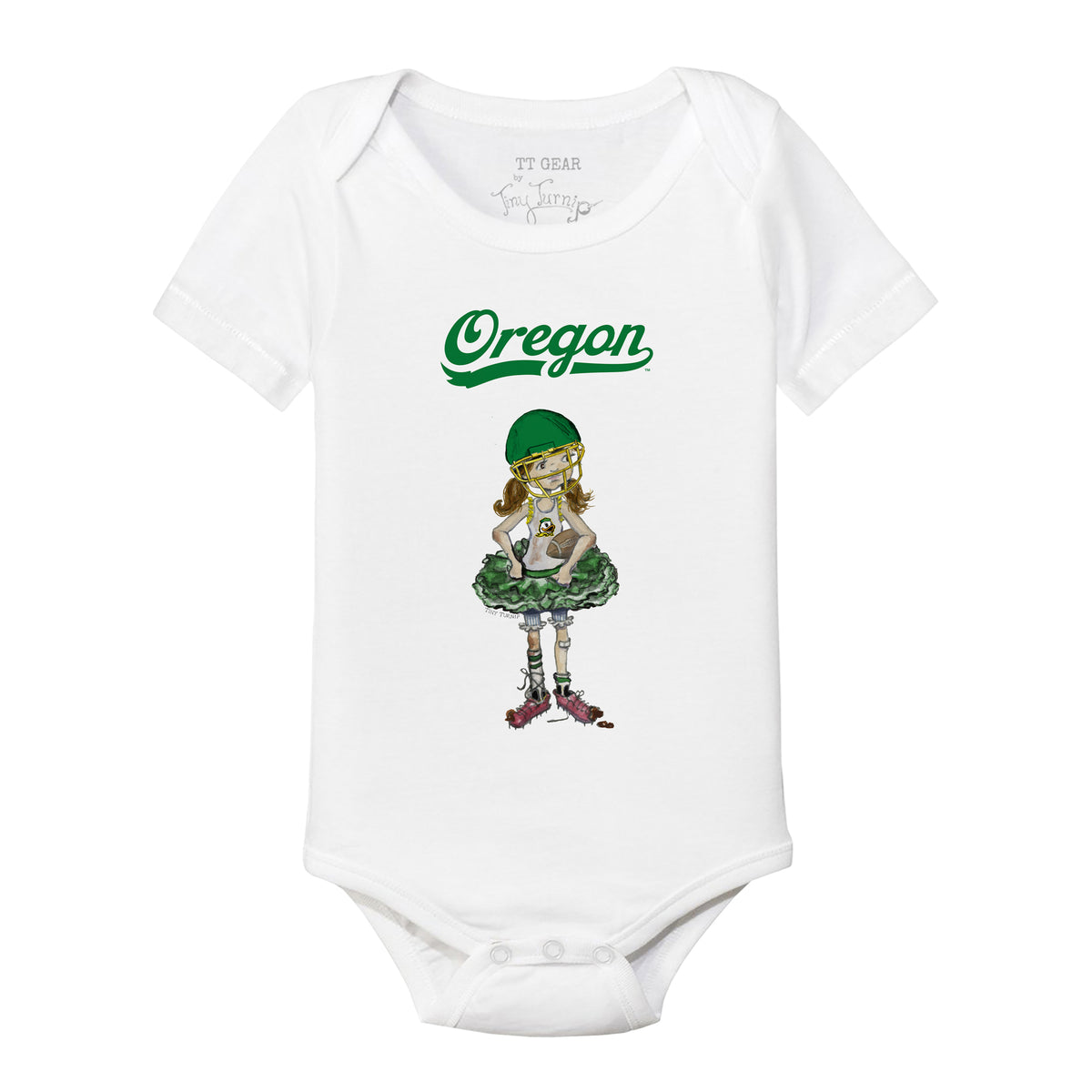 Oregon Ducks Babes Short Sleeve Snapper