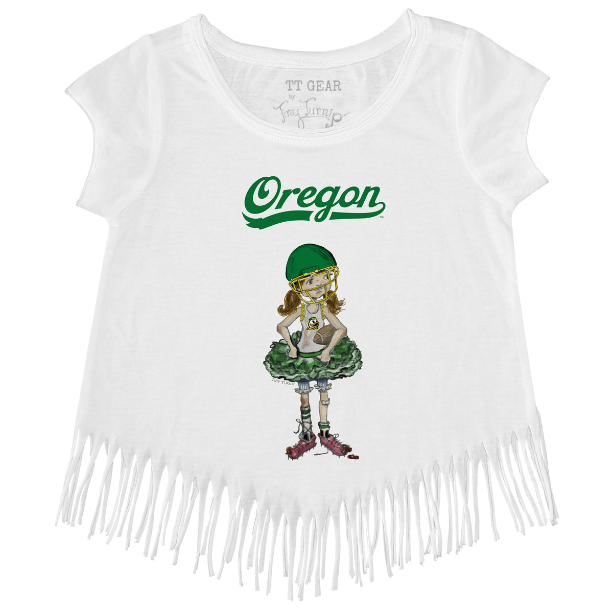 Oregon Ducks Babes Fringe Tee