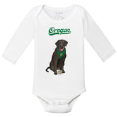 Oregon Ducks Black Labrador Retriever Long-Sleeve Snapper