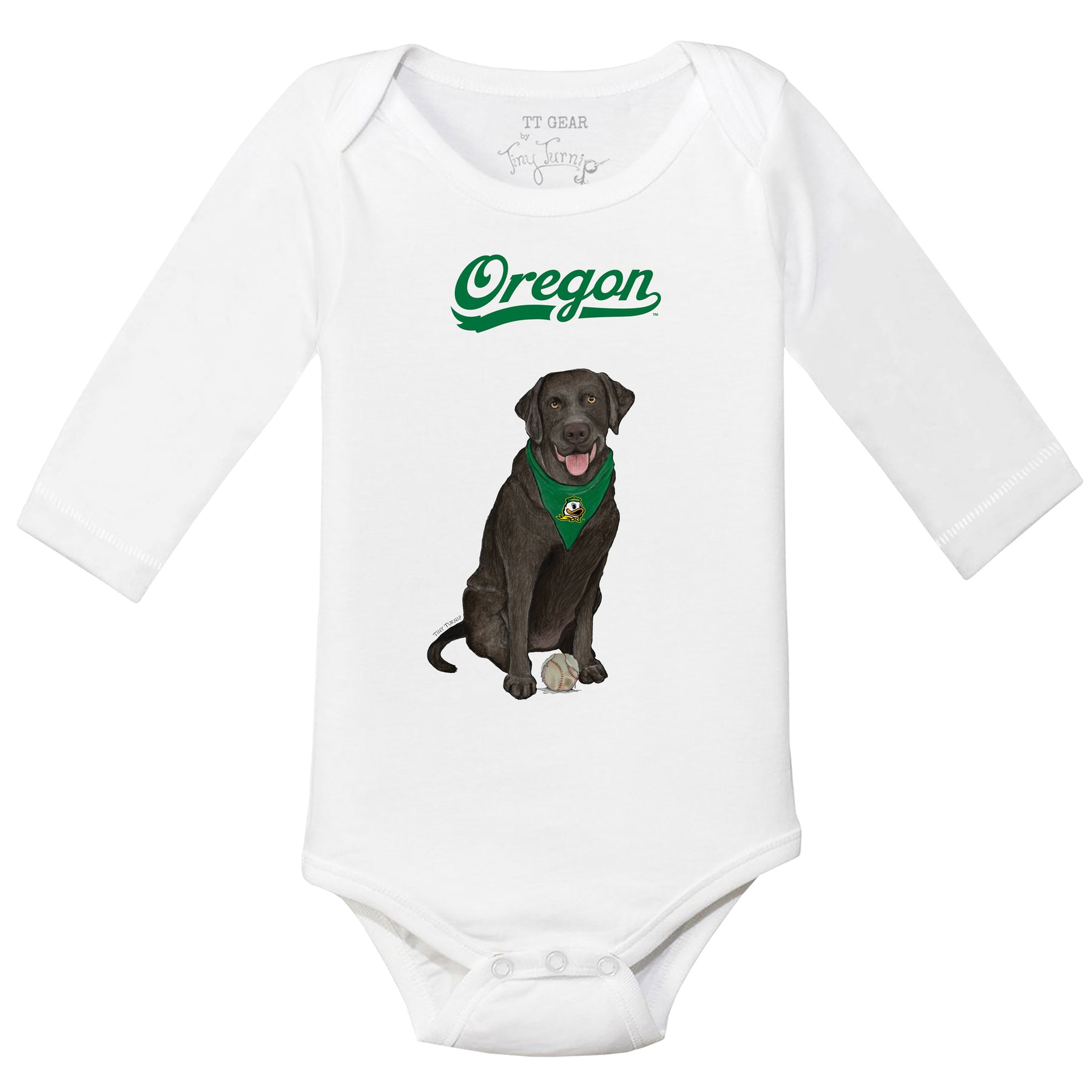 Oregon Ducks Black Labrador Retriever Long-Sleeve Snapper