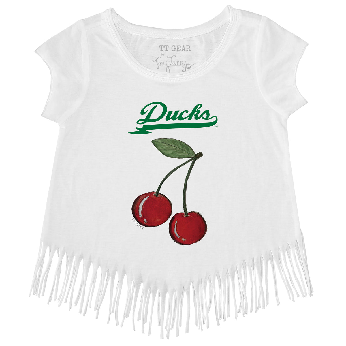 Oregon Ducks Cherry Fringe Tee