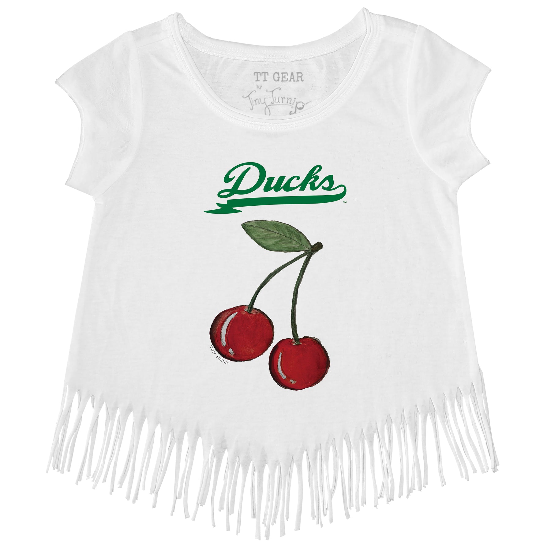 Oregon Ducks Cherry Fringe Tee
