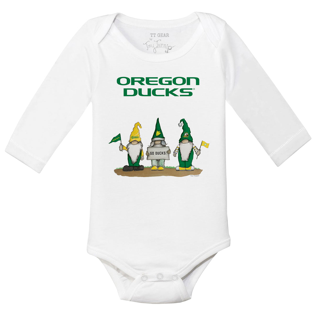 Oregon Ducks Gnomes Long-Sleeve Snapper