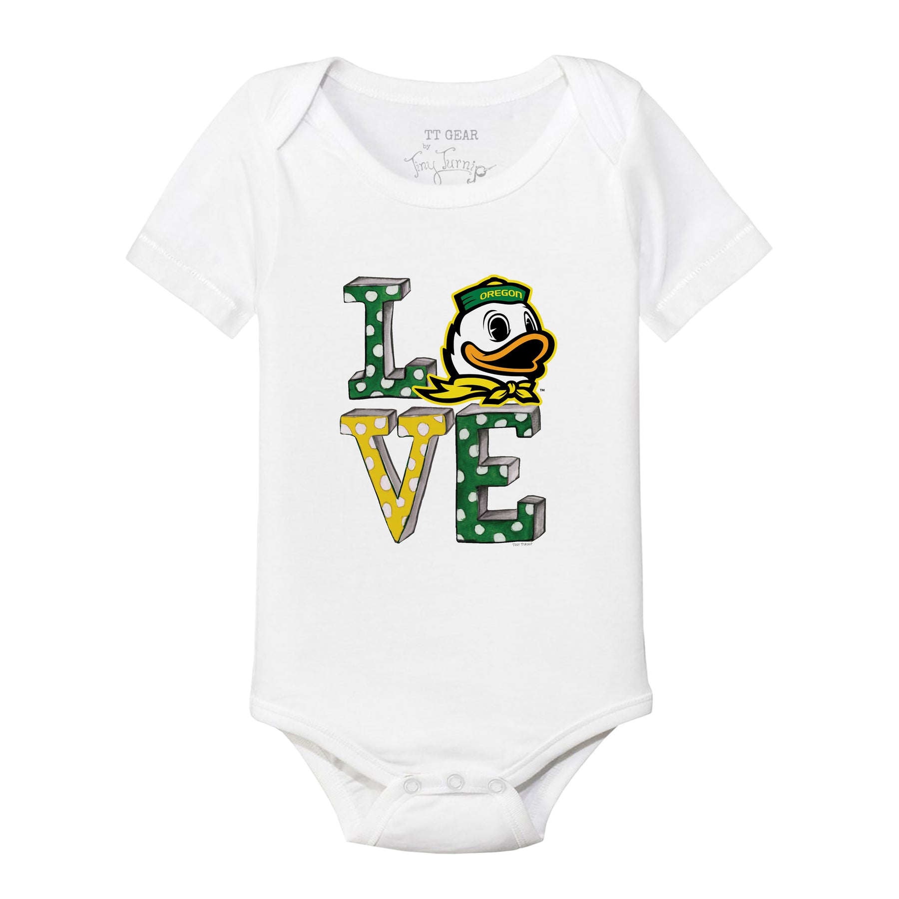 Oregon Ducks Love Short Sleeve Snapper