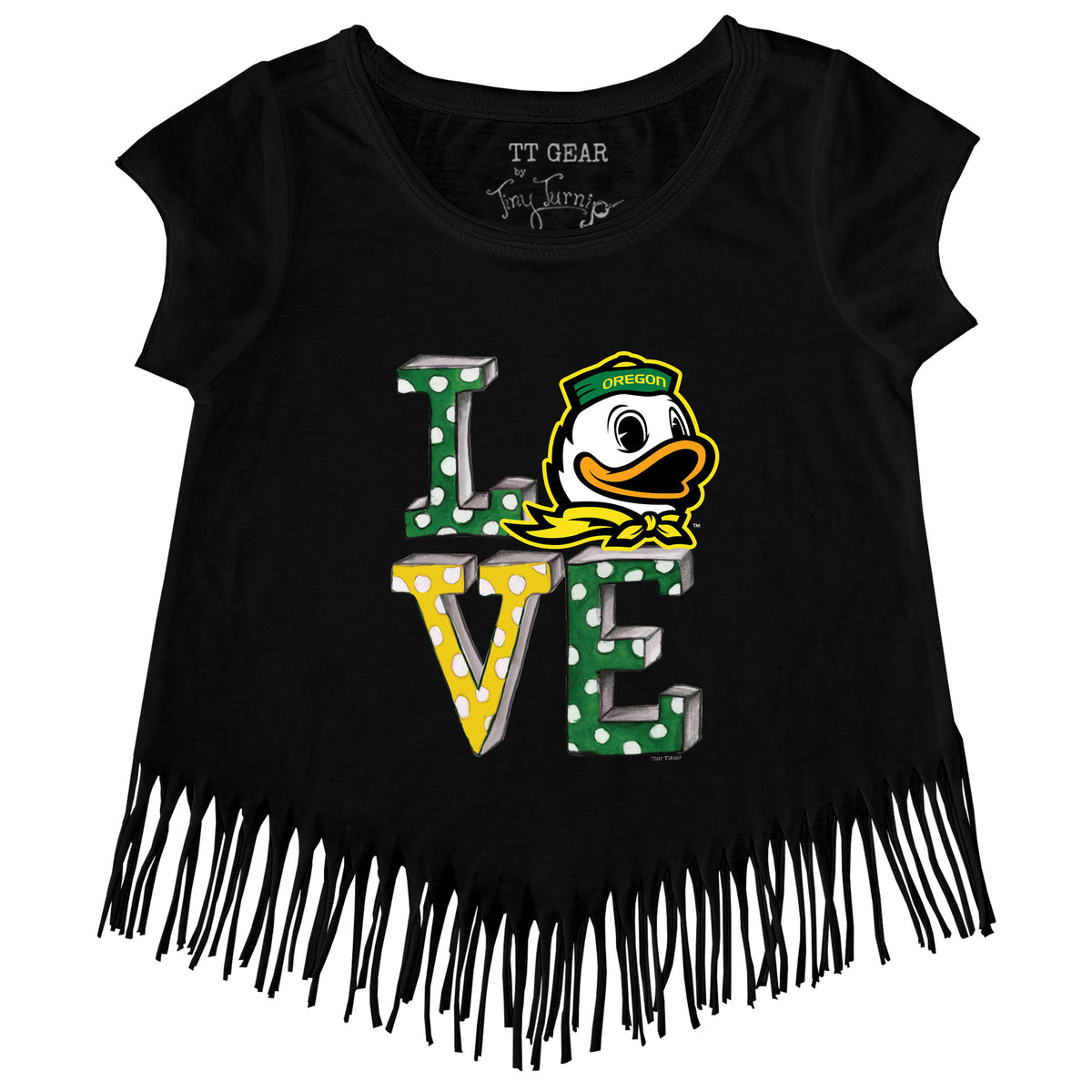 Oregon Ducks Love Fringe Tee