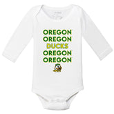 Oregon Ducks Stacked Long-Sleeve Snapper
