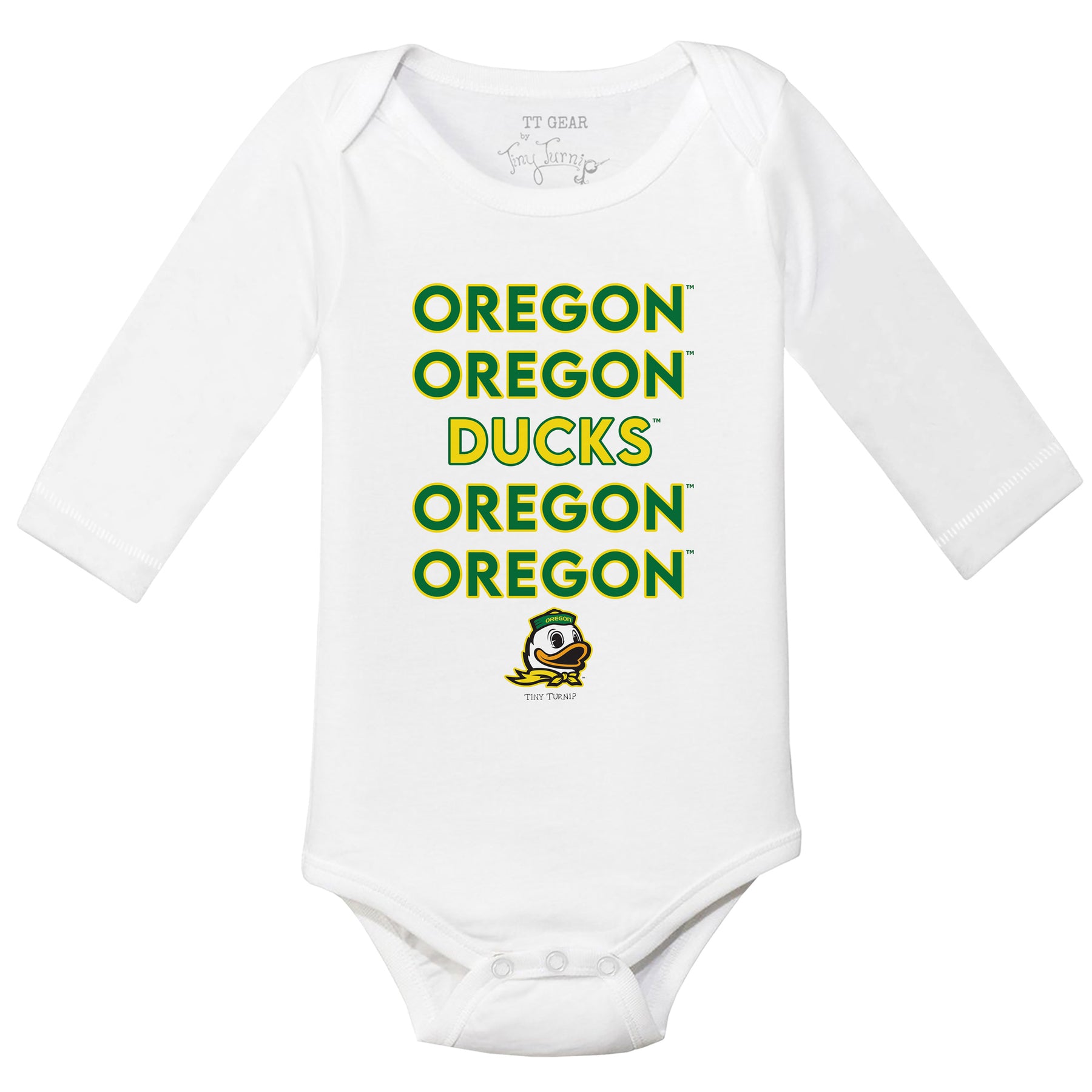 Oregon Ducks Stacked Long-Sleeve Snapper