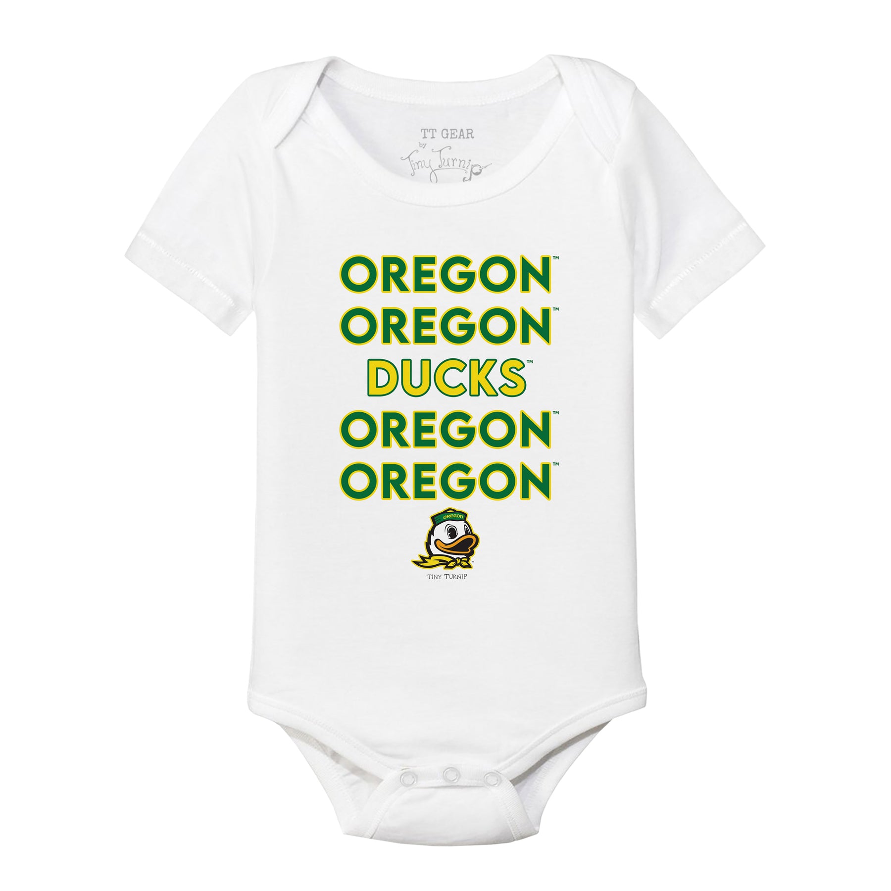 Oregon Ducks Stacked Short Sleeve Snapper