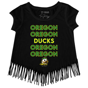 Oregon Ducks Stacked Fringe Tee