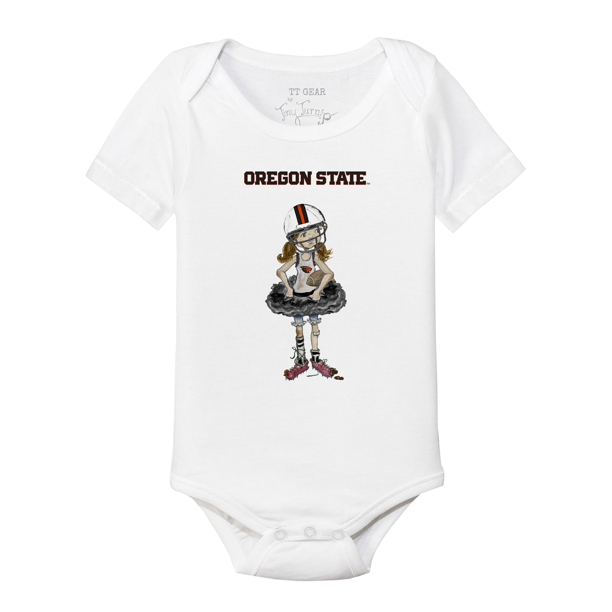 Oregon State Beavers Babes Short Sleeve Snapper