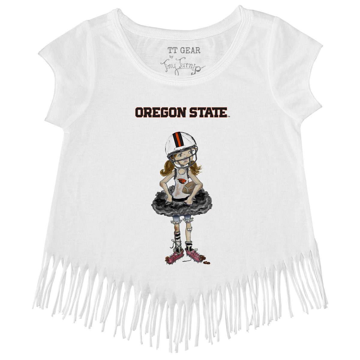 Oregon State Beavers Babes Fringe Tee