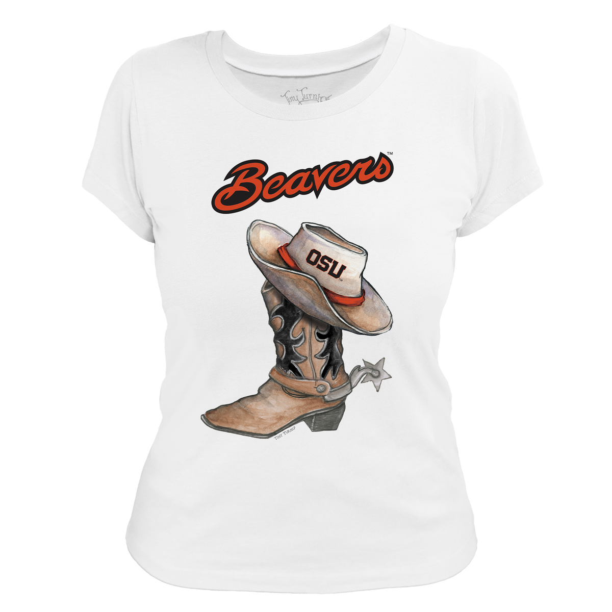 Oregon State Beavers Cowboy Boot Women's Tee Shirt
